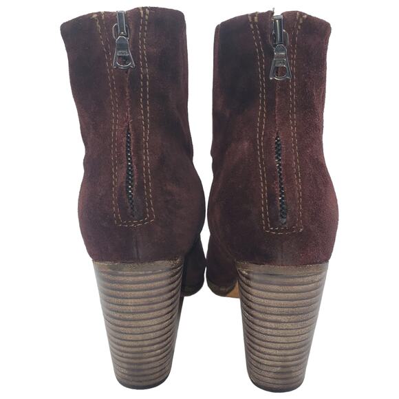 Rag & Bone Classic Newbury chocolate brown Suede Ankle Boots SZ 7 - Picture 7 of 11
